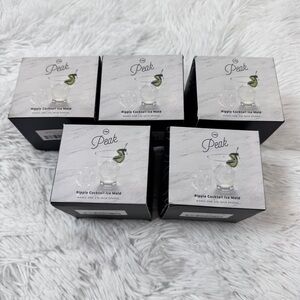 W&p set of 5 NWT Ripple‎ Cocktail ice mold in charcoal gray